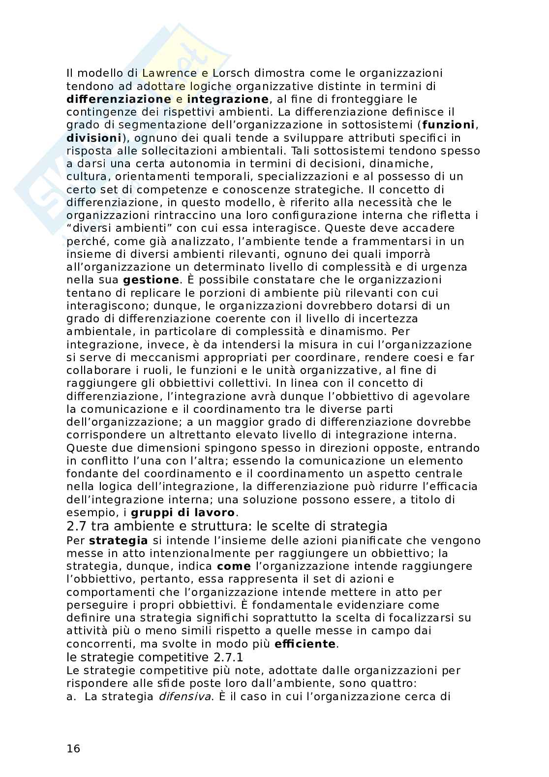 Nozioni Organizzazione aziendale Pag. 16