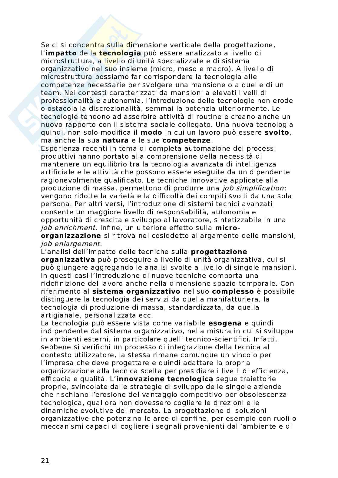 Nozioni Organizzazione aziendale Pag. 21