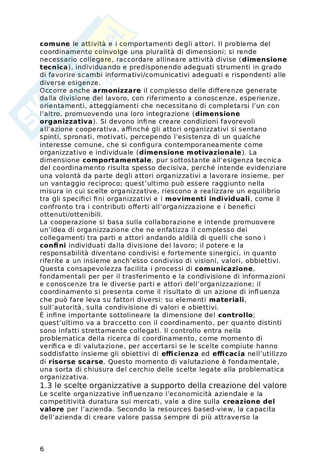 Nozioni Organizzazione aziendale Pag. 6