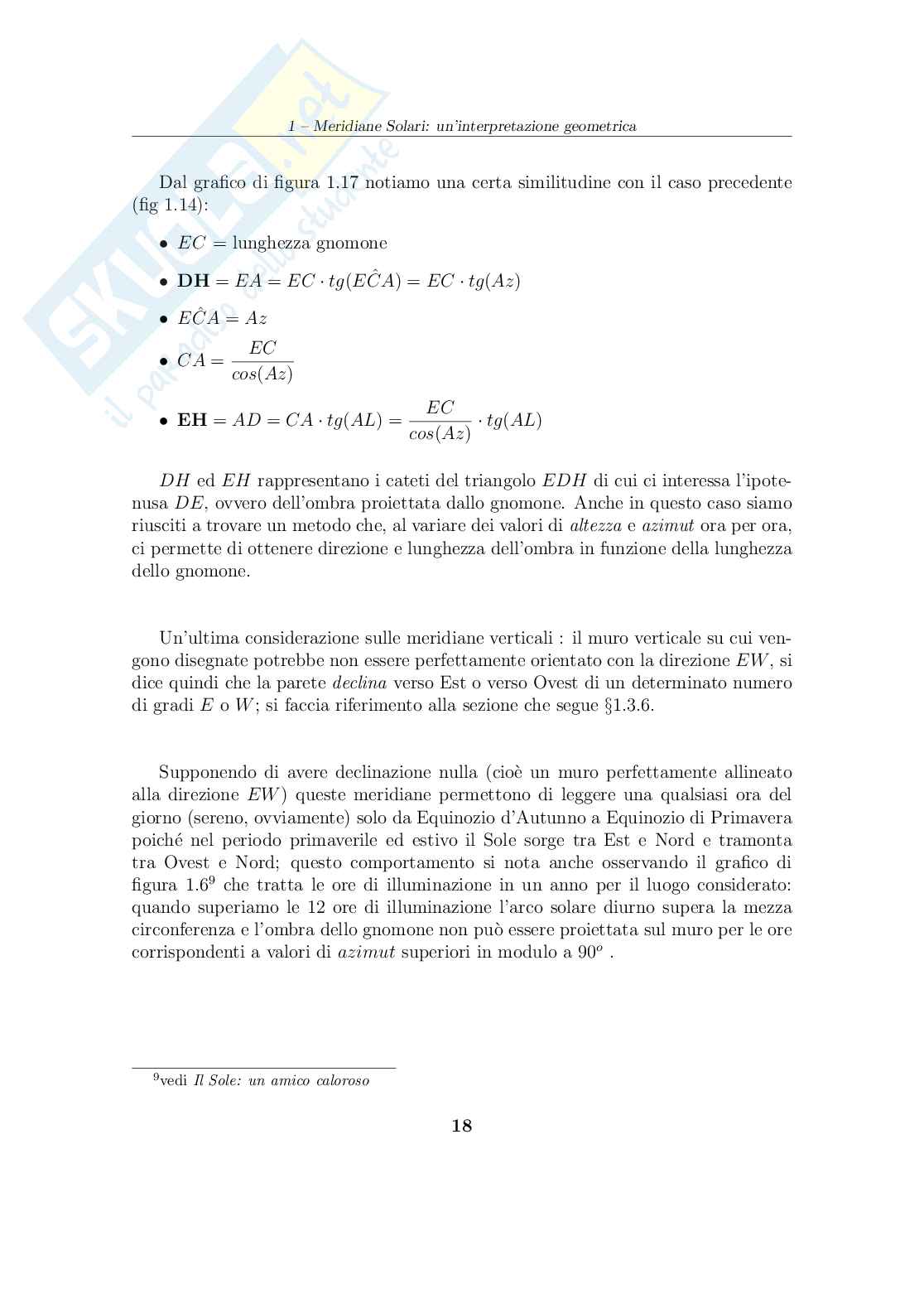 Meridiane solari un'interpretazione geometrica Pag. 21