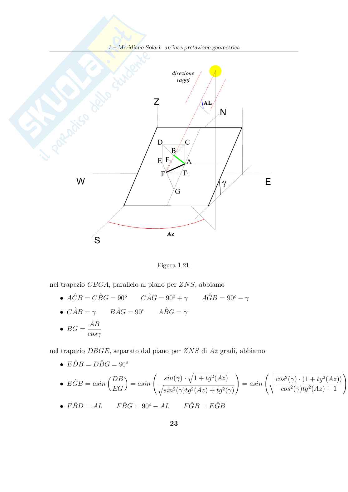 Meridiane solari un'interpretazione geometrica Pag. 26