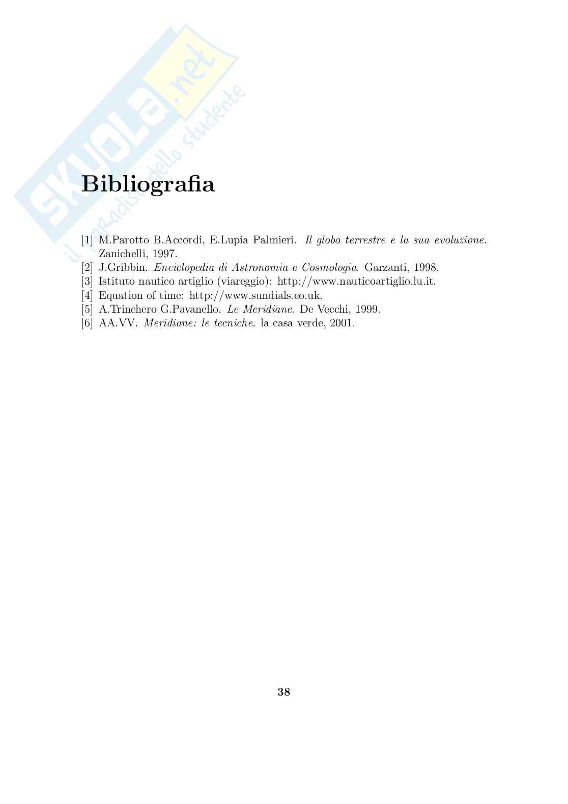 Meridiane solari un'interpretazione geometrica Pag. 41