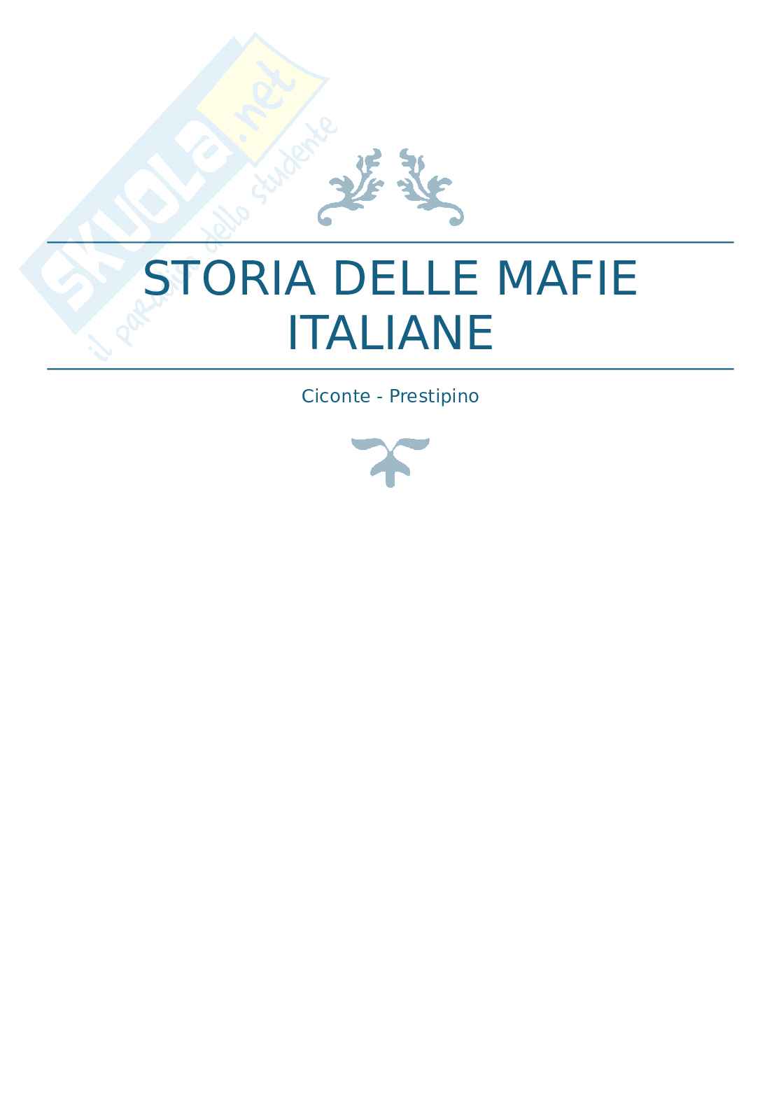 Storia delle mafie italiane Pag. 1