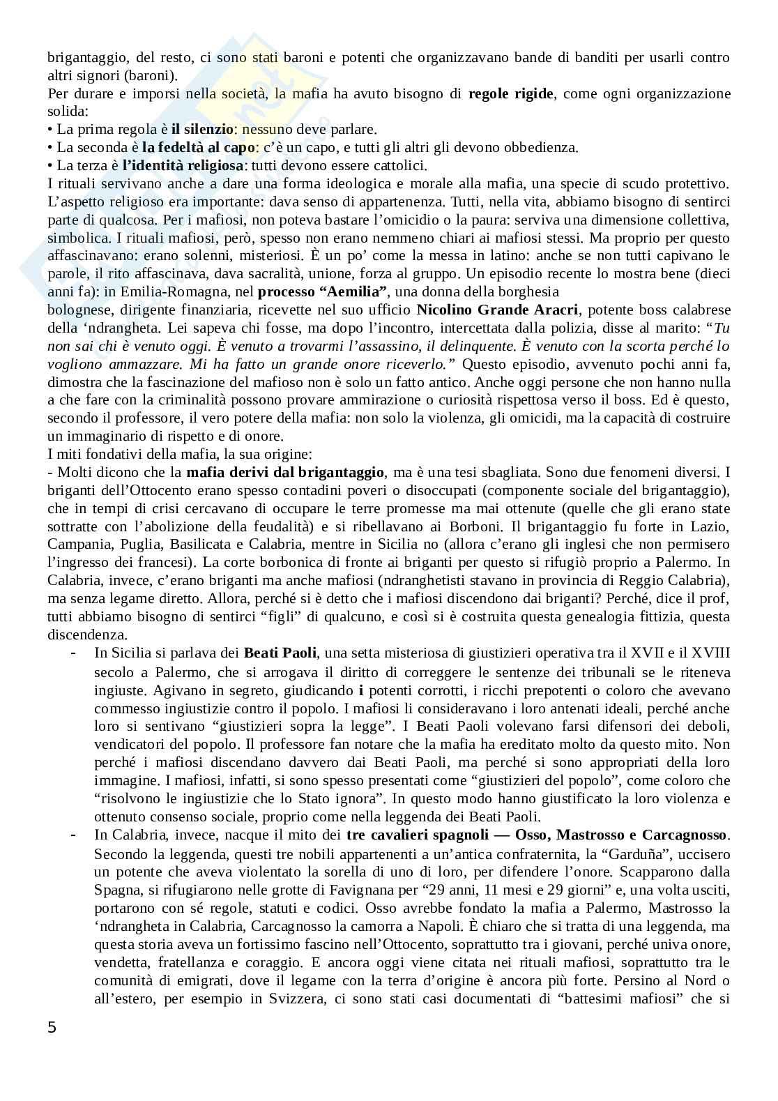 Storia delle mafie italiane Pag. 6