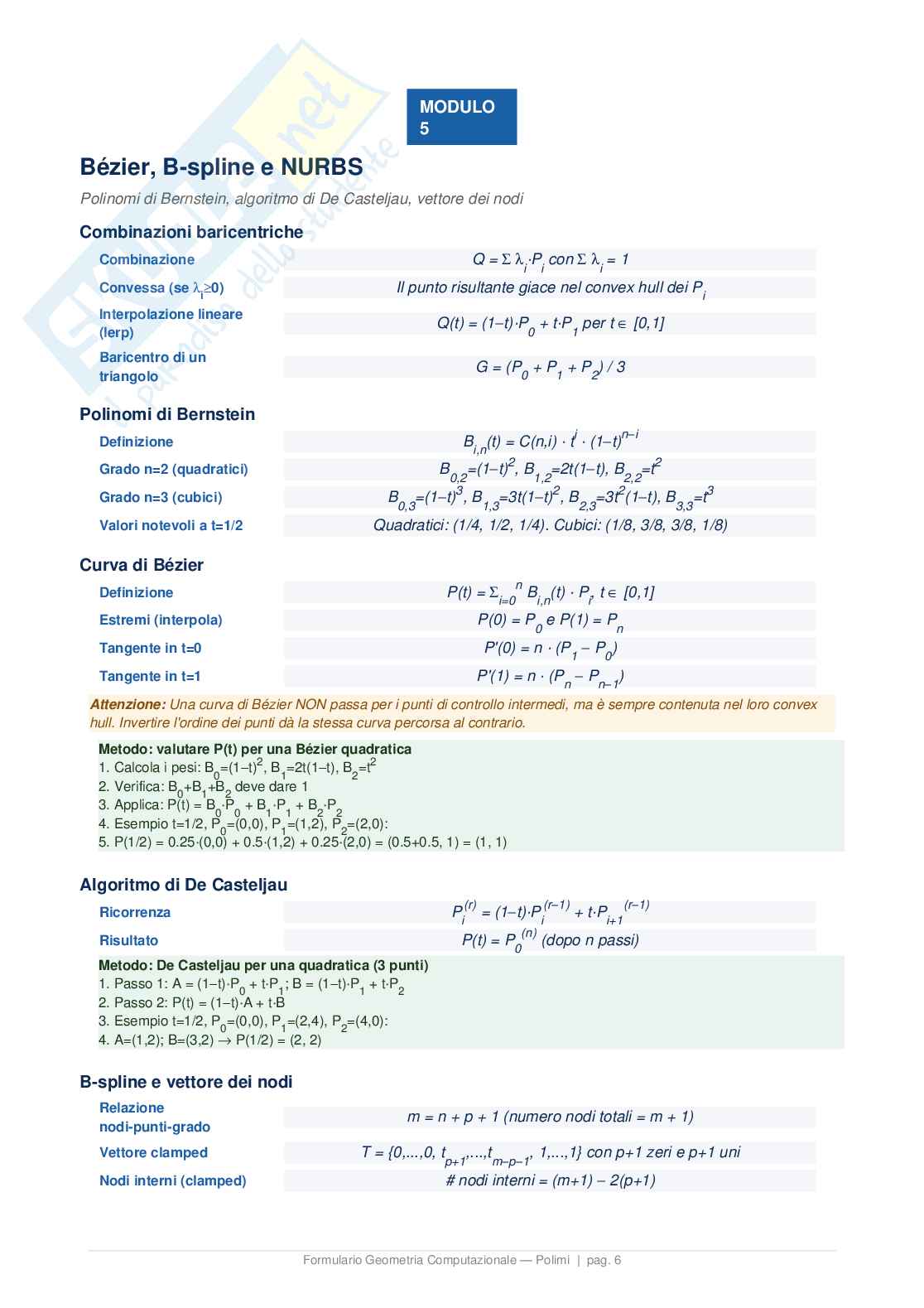 Formulario Curve e superfici per il design Pag. 6