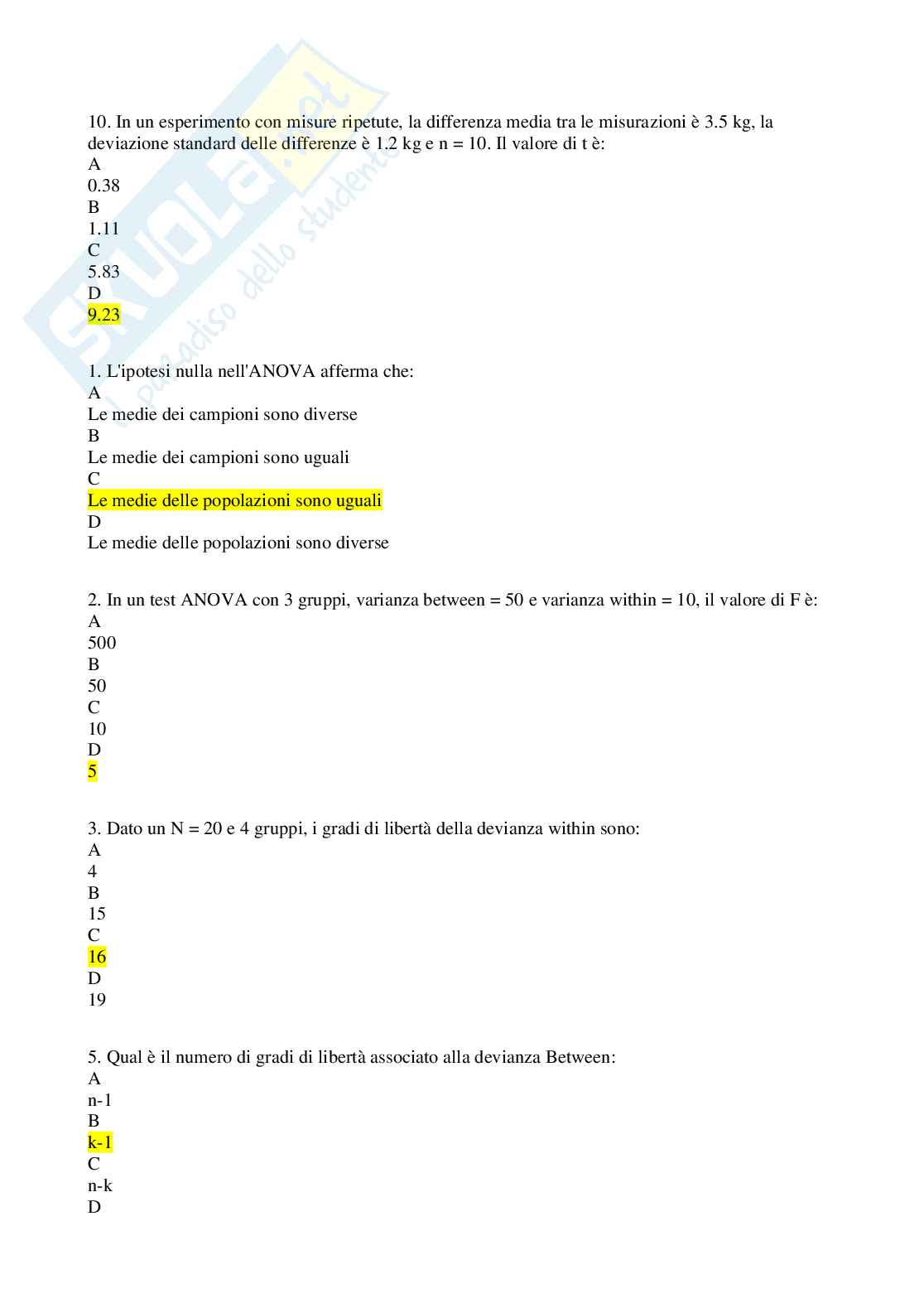 Appunti esame scritto Statistica medica Pag. 61