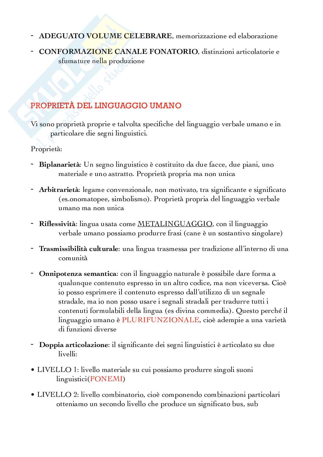Linguistica generale  Pag. 11