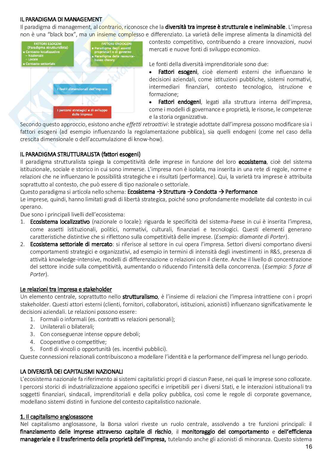 Riassunto esame Strategie e processi aziendali, Prof. Marzocchi Chiara, libro consigliato Strategia orientare organizzazioni e imprese in un mondo che cambia, Johnson et al Pag. 16