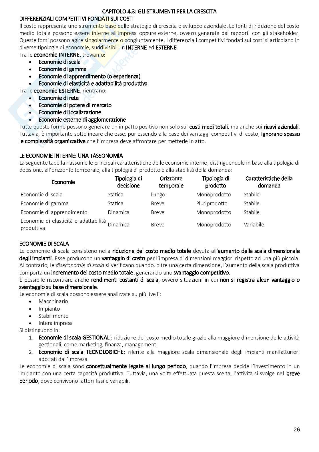 Riassunto esame Strategie e processi aziendali, Prof. Marzocchi Chiara, libro consigliato Strategia orientare organizzazioni e imprese in un mondo che cambia, Johnson et al Pag. 26