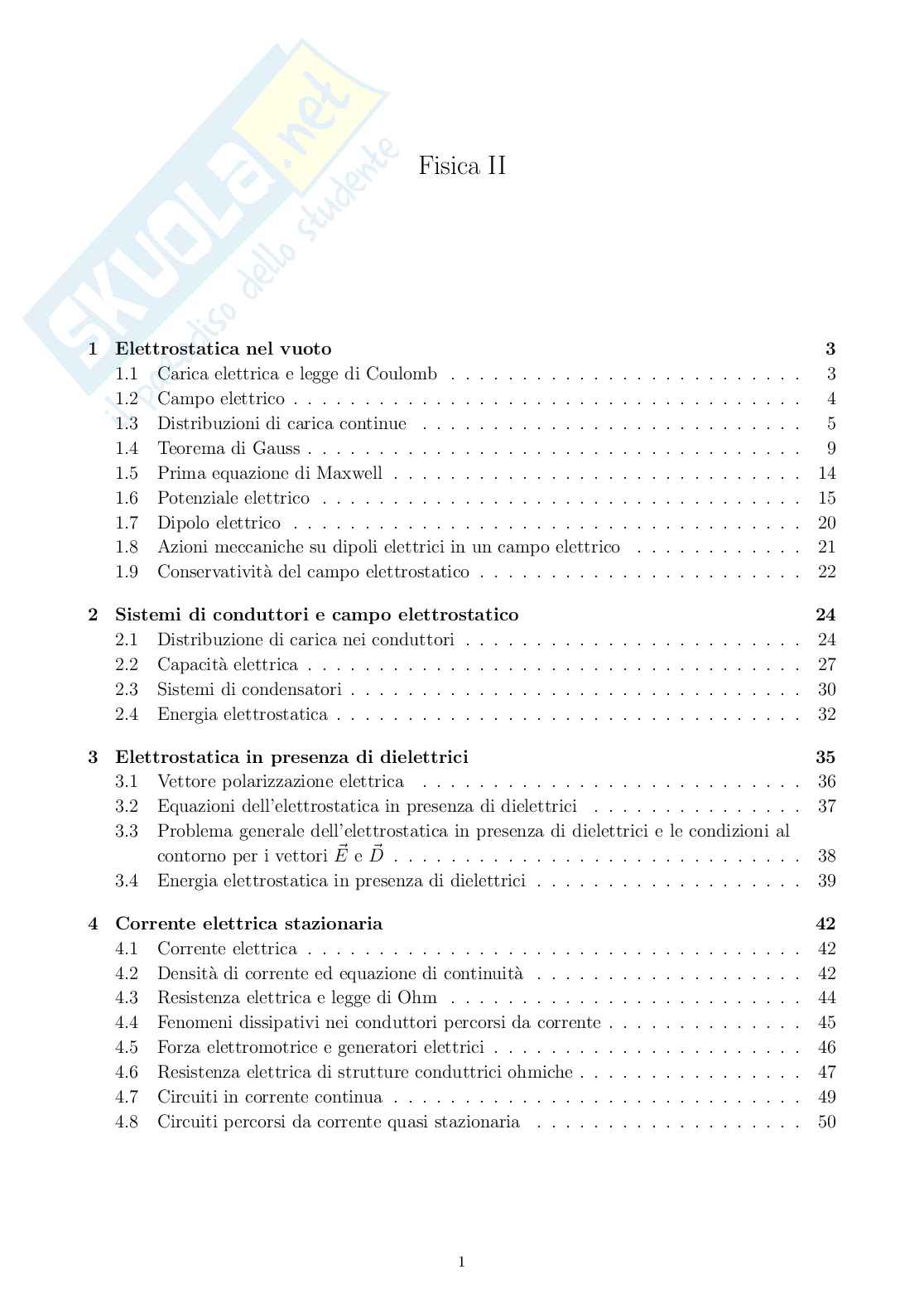 Appunti di Fisica II Pag. 1