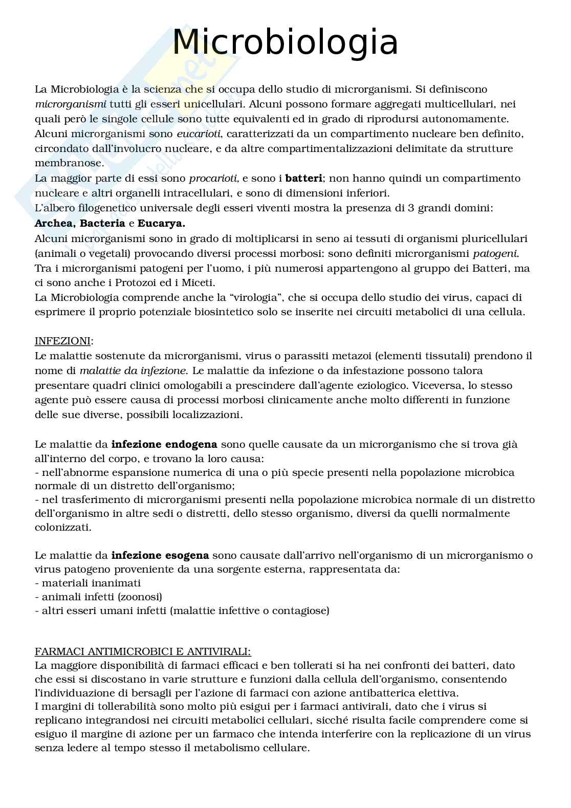 Microbiologia batteri Pag. 1