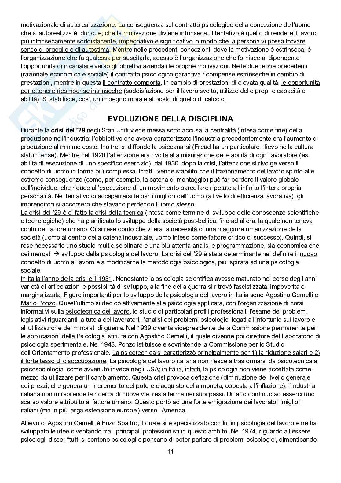 Appunti completi delle lezioni per l'esame di Psicologia del lavoro e delle organizzazioni, prof. Maeran Pag. 11