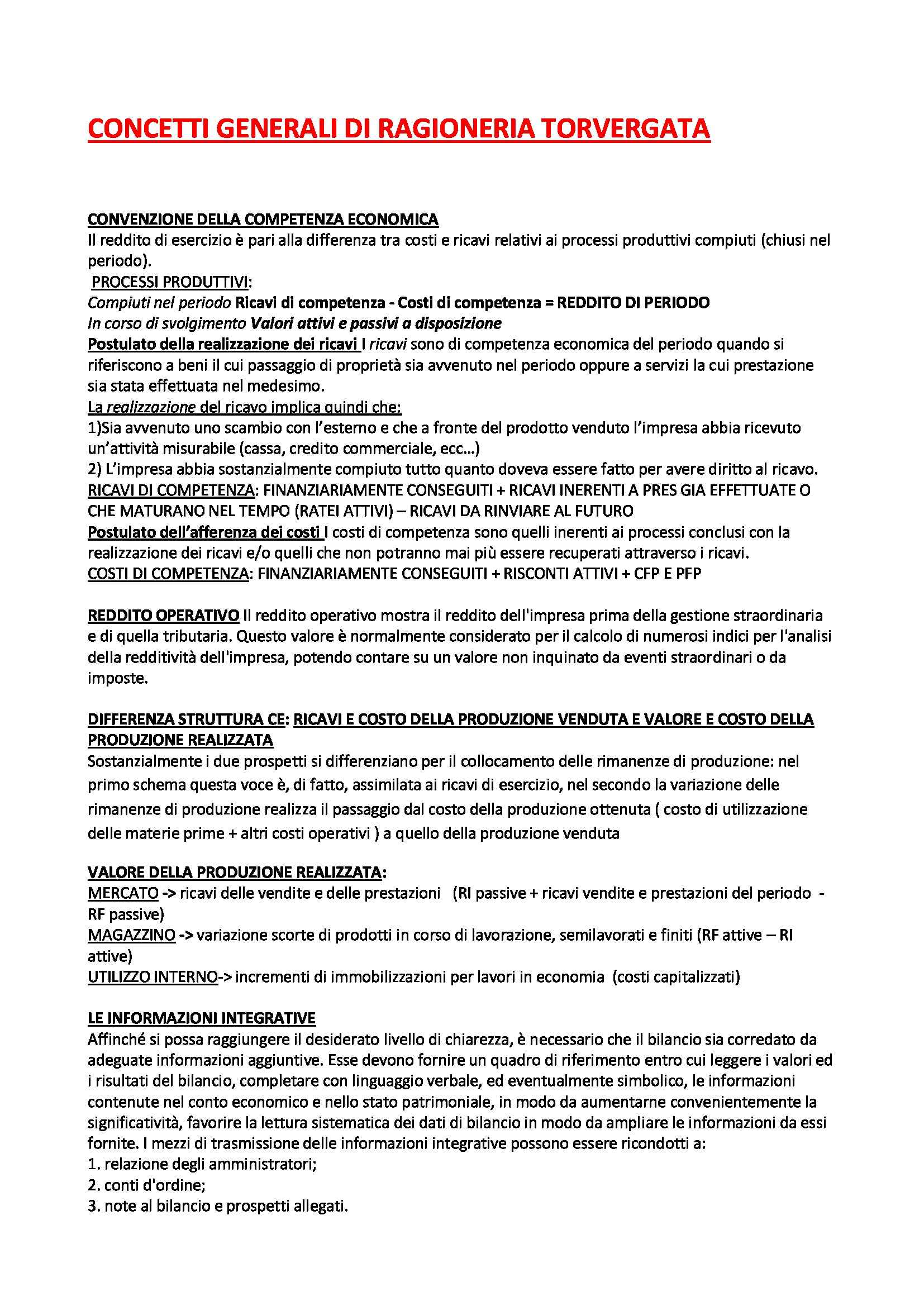 Ragioneria - Appunti Pag. 1