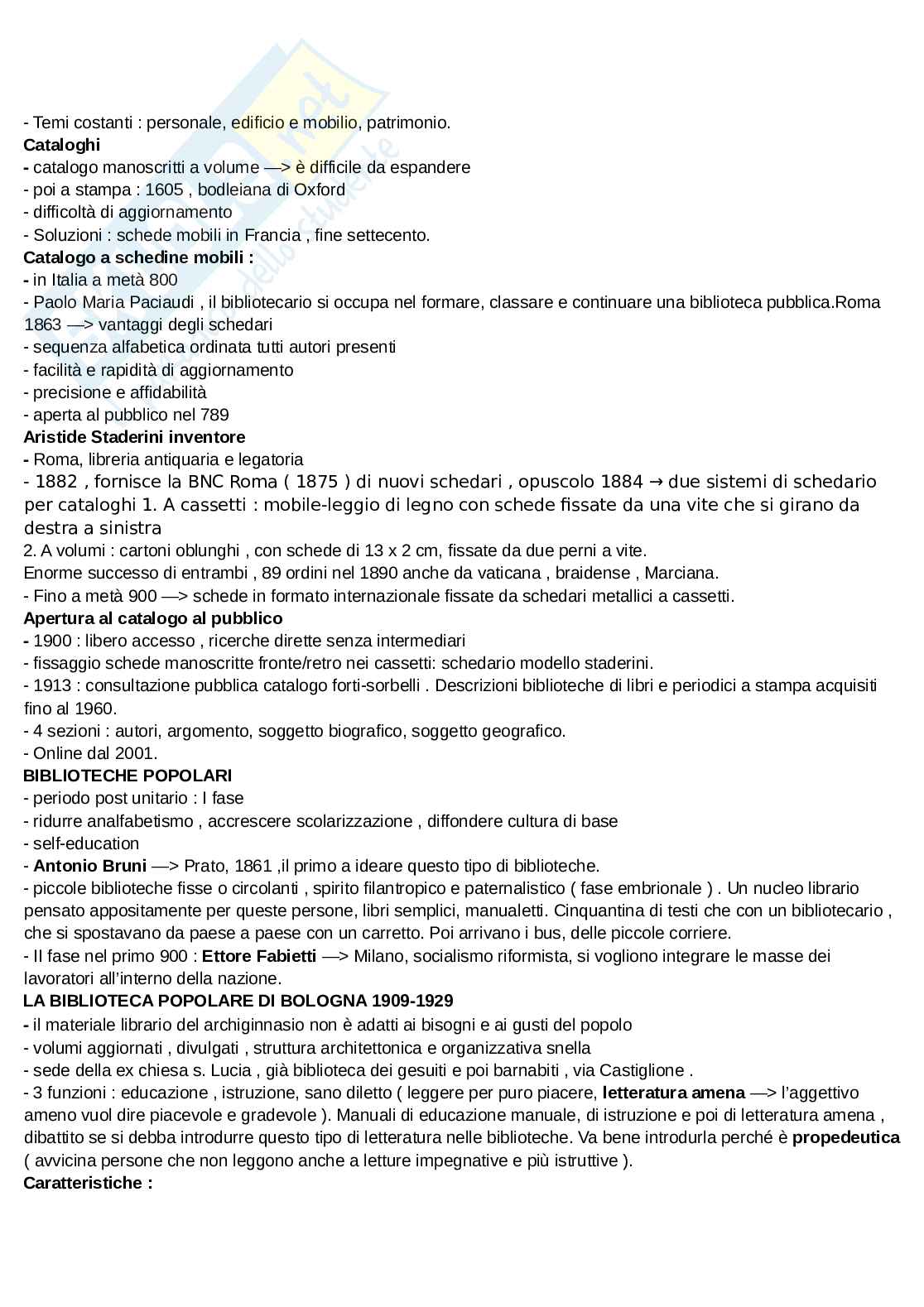 Appunti lezioni Storia delle biblioteche Pag. 11