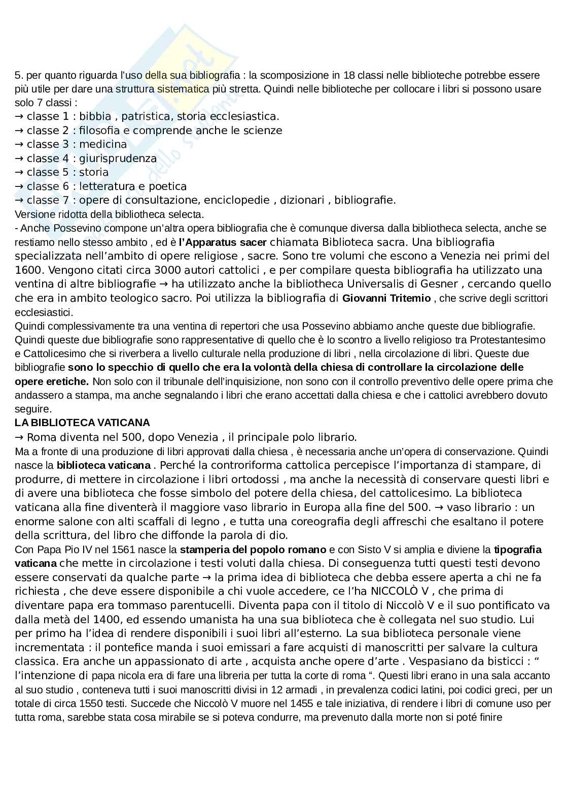 Appunti lezioni Storia delle biblioteche Pag. 26