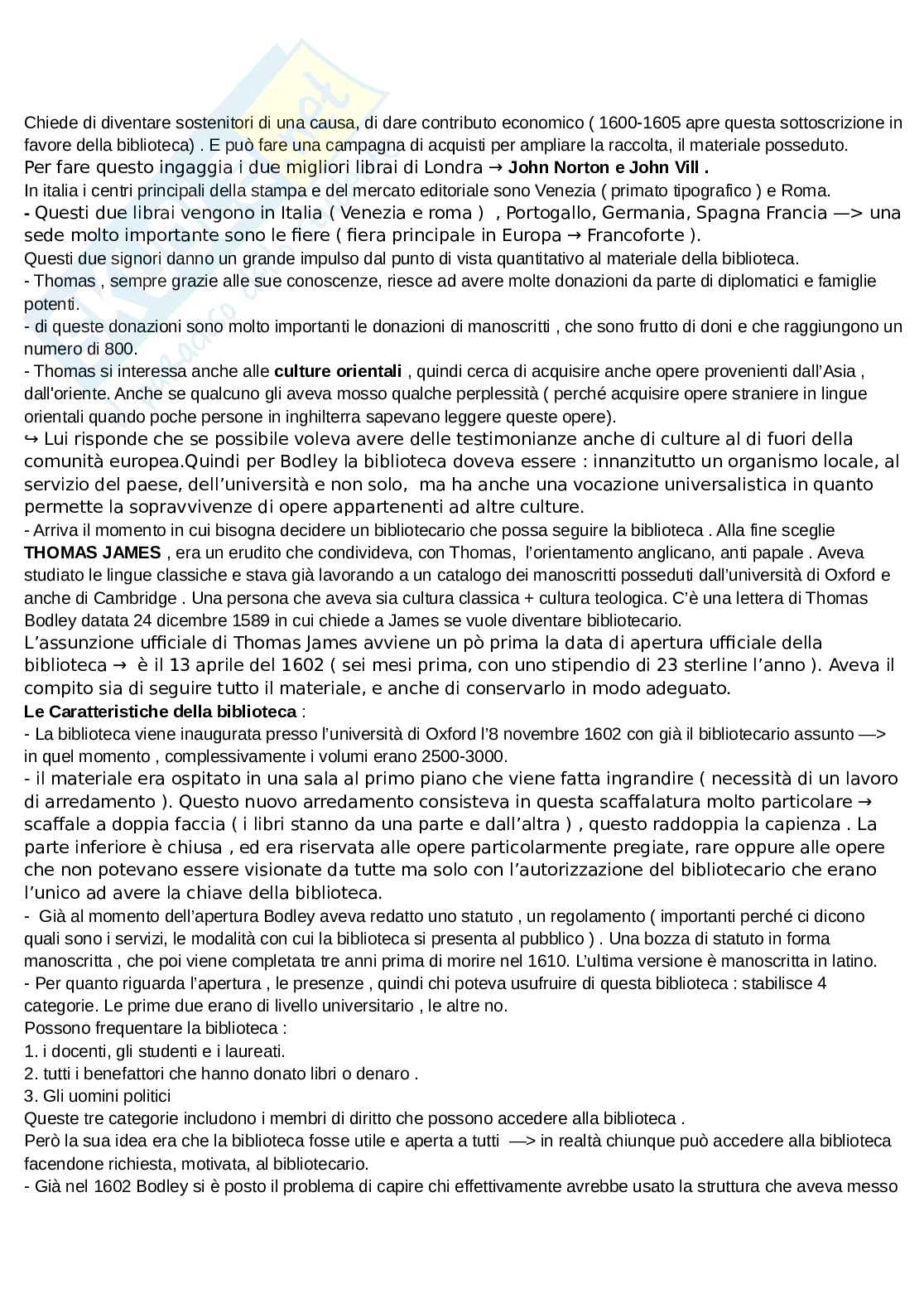 Appunti lezioni Storia delle biblioteche Pag. 31