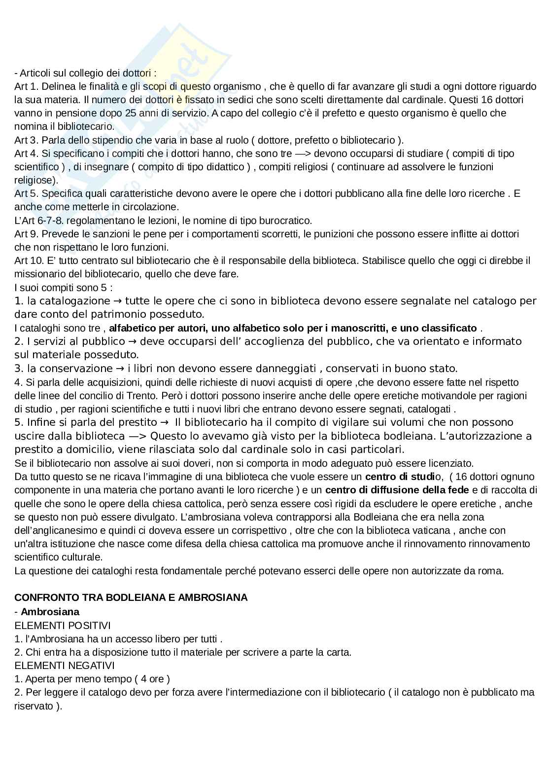 Appunti lezioni Storia delle biblioteche Pag. 41