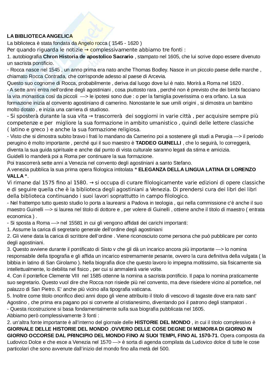 Appunti lezioni Storia delle biblioteche Pag. 46