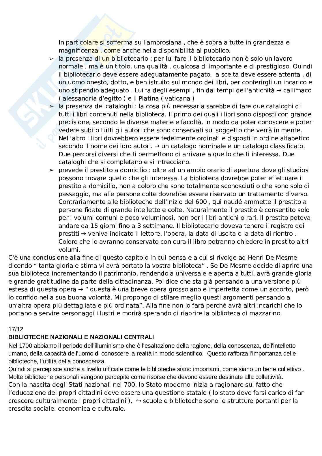 Appunti lezioni Storia delle biblioteche Pag. 61