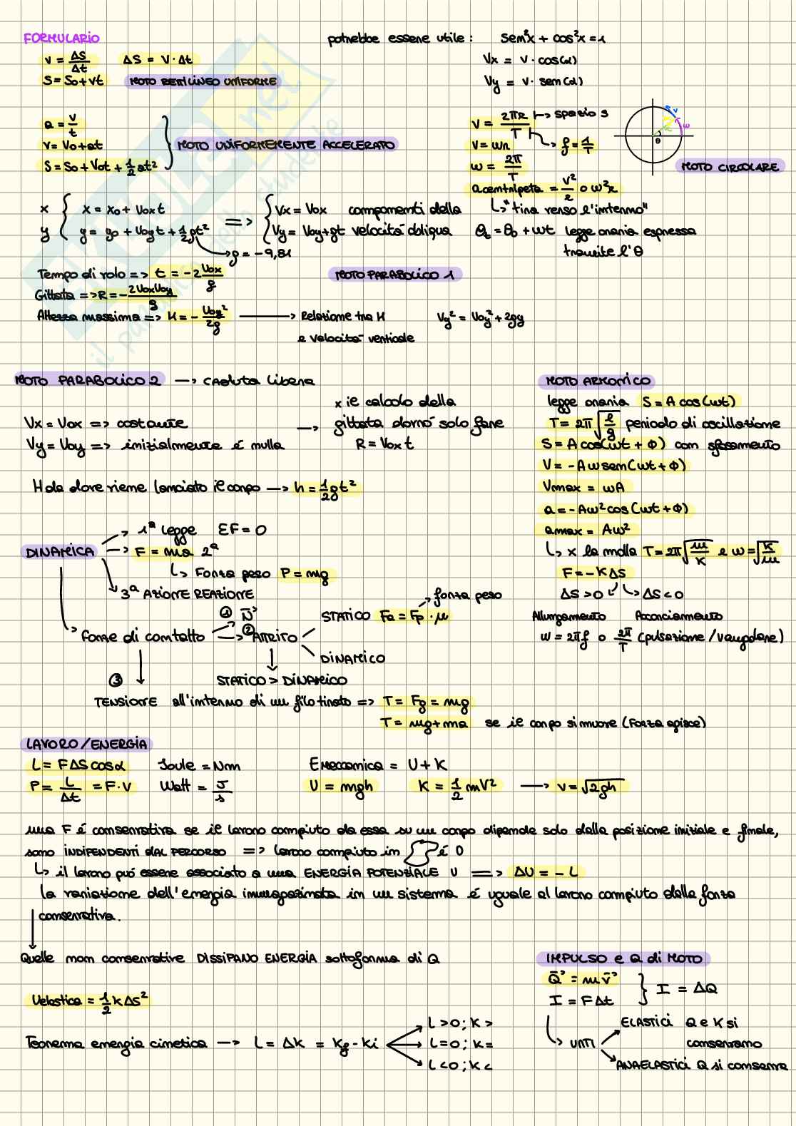 Appunti Fisica, semestre filtro Pag. 1