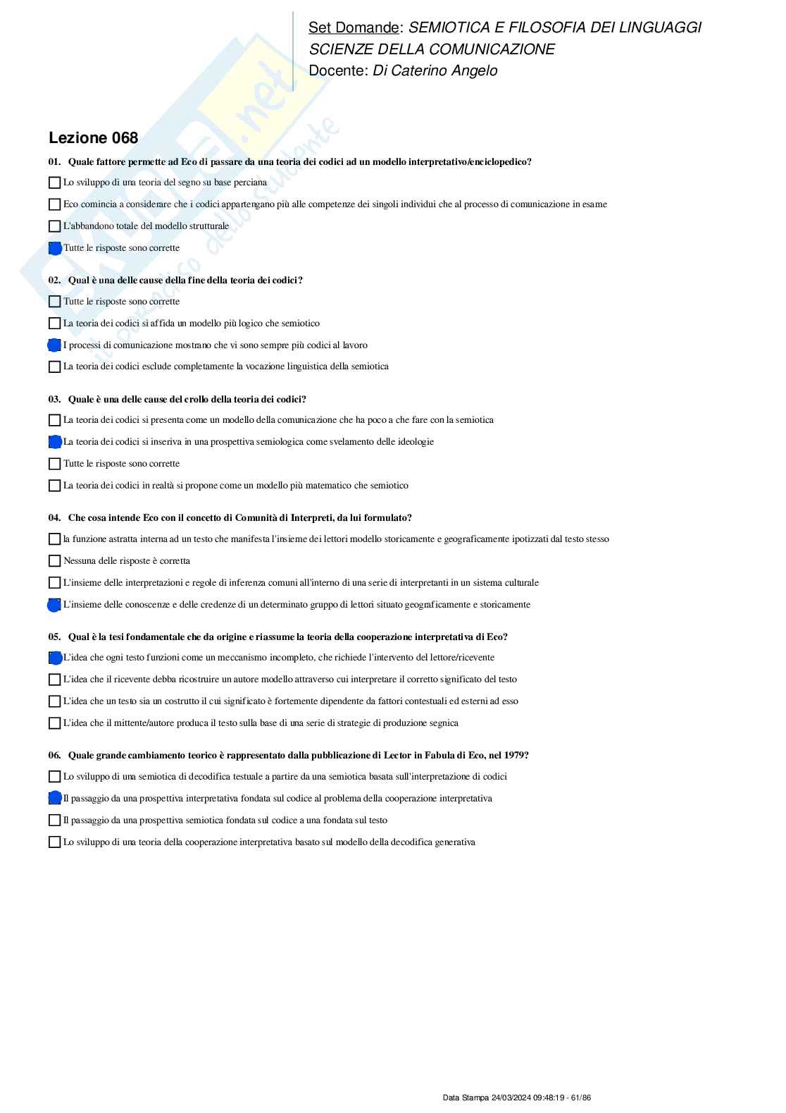 Paniere nuovo di Semiotica e filosofia dei linguaggi (2024)  Pag. 61