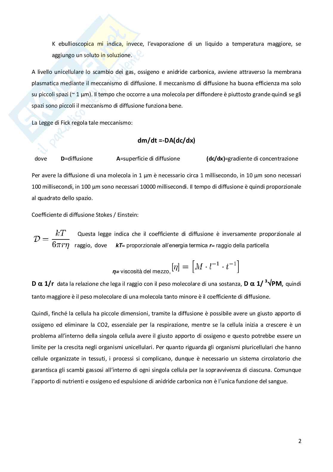Appunti su molecole coinvolte nel sistema circolatorio Pag. 1