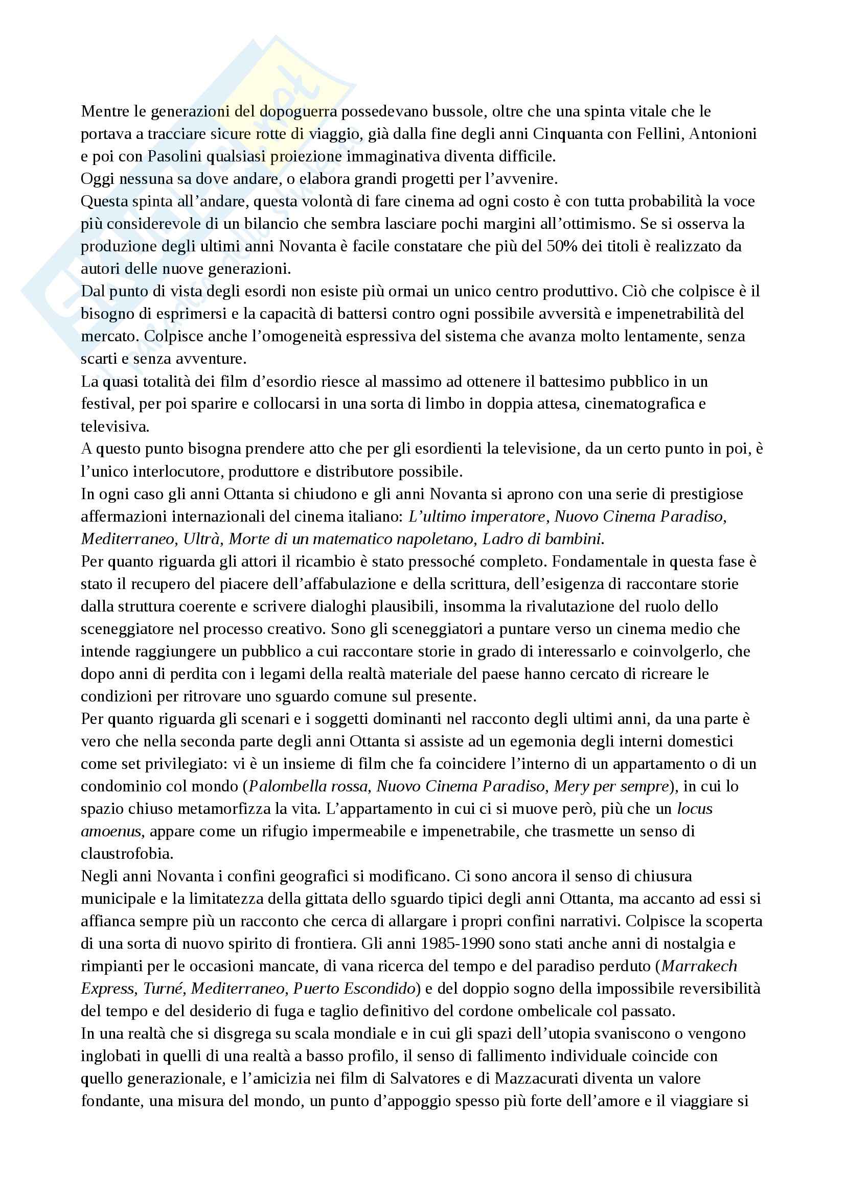 Riassunto esame Storia del cinema, prof. Della Torre, libro consigliato Cent'anni di cinema italiano, Brunetta Pag. 26