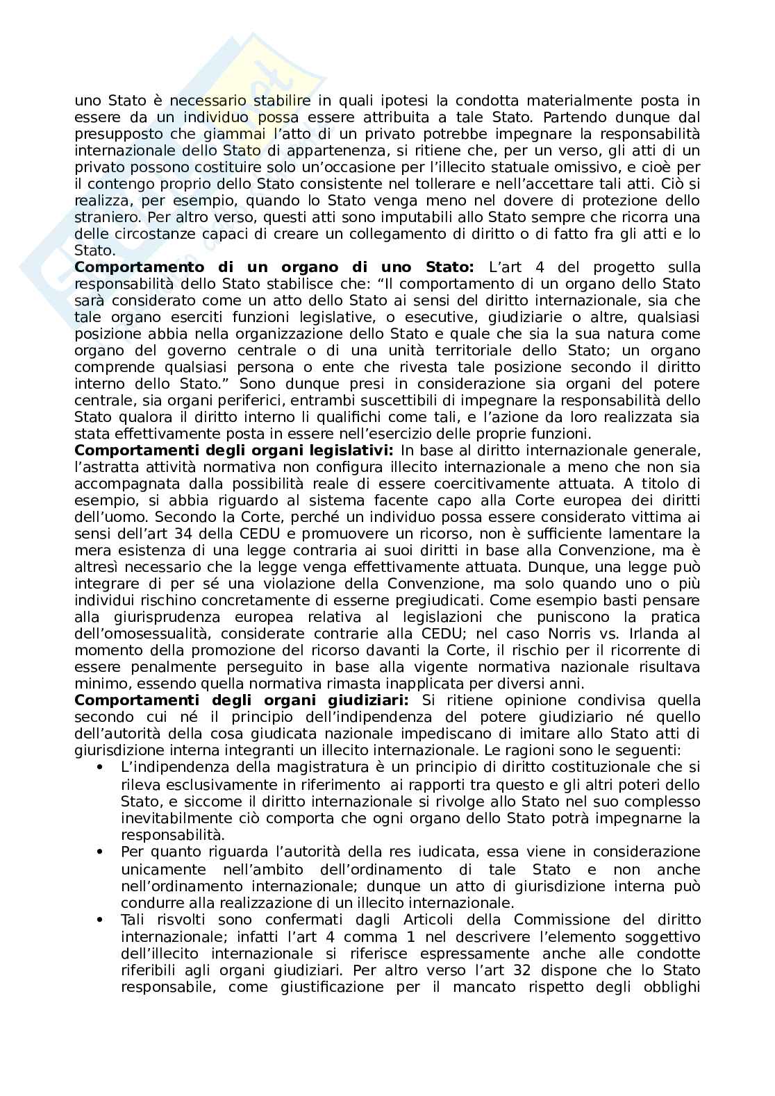 Riassunto esame Diritto internazionale, Prof. Peruggi Fulvio, libro consigliato Introduzione al diritto internazionale , Palombino Pag. 66