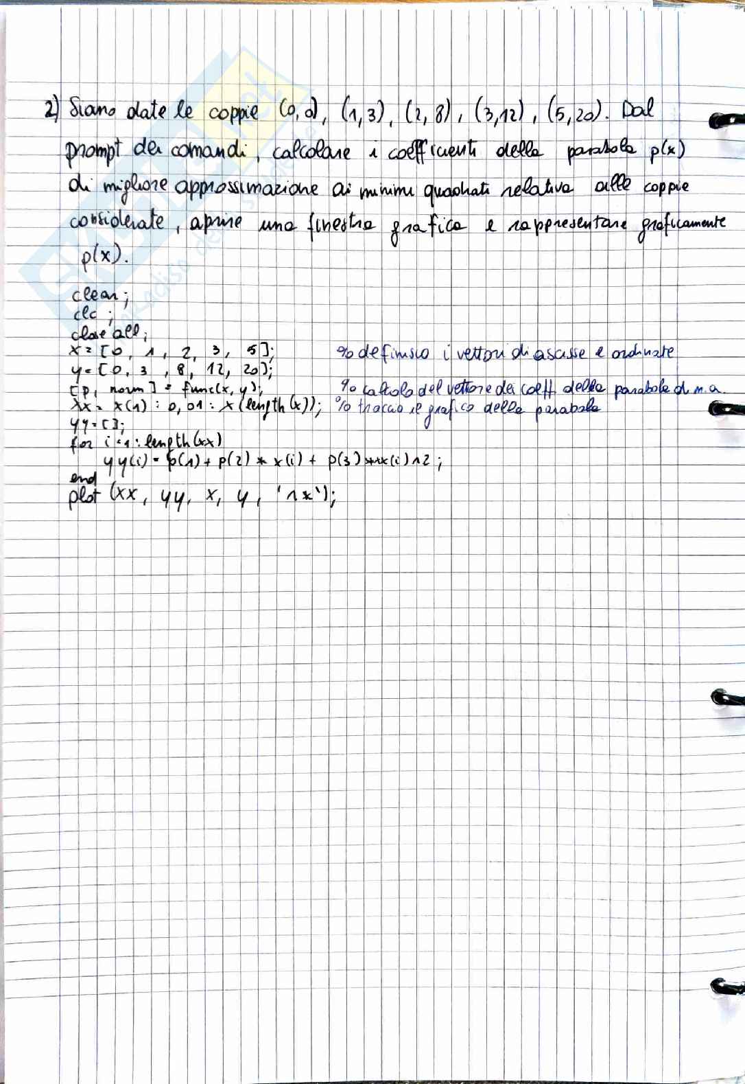 Esame Calcolo numerico 7 Settembre 2020 Pag. 6