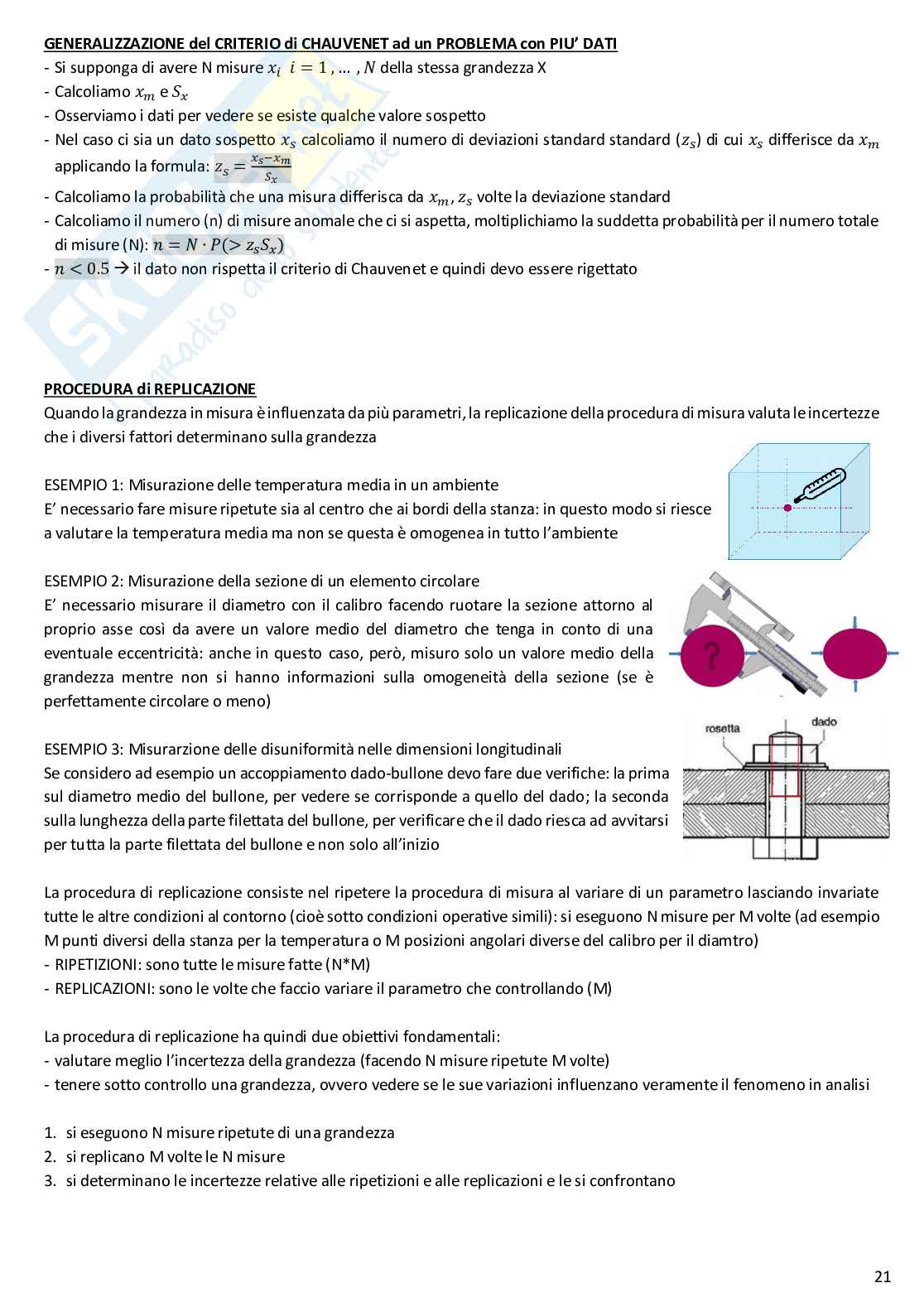 Teoria di Misure meccaniche e termiche Pag. 21