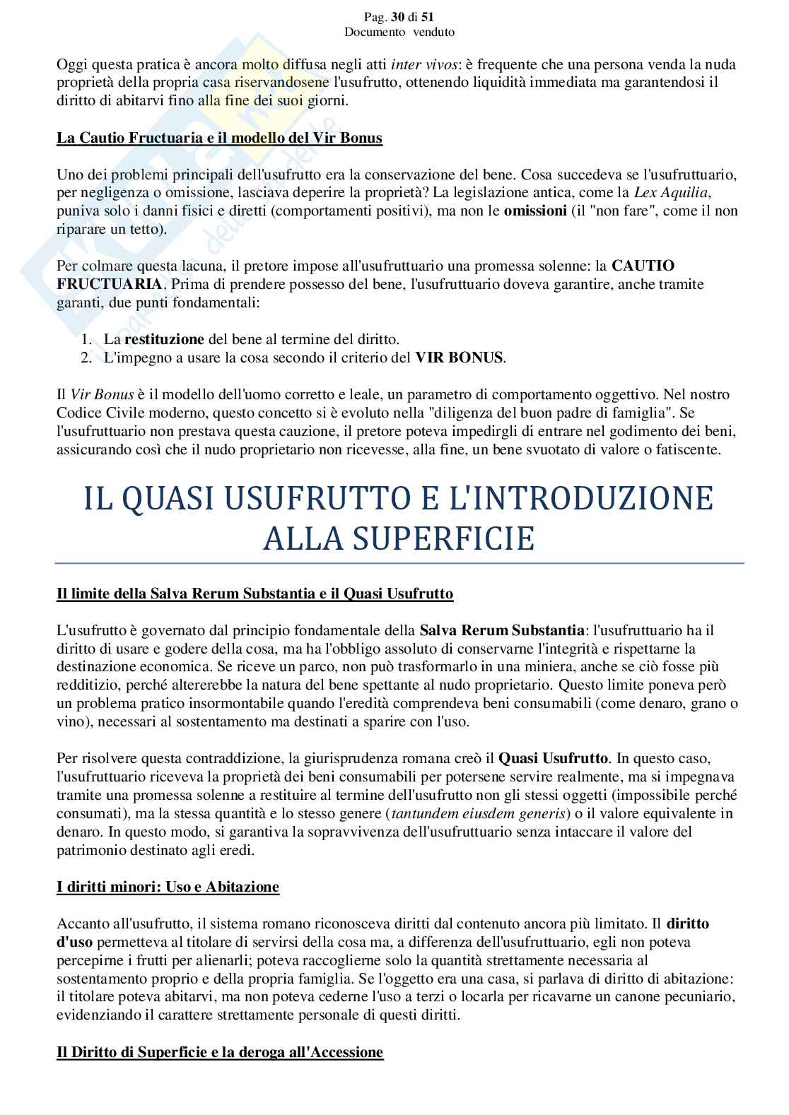Riassunto esame Diritto romano, Prof. Frunzio Marina, libro consigliato Manuale di diritto privato romano , Marrone Pag. 31
