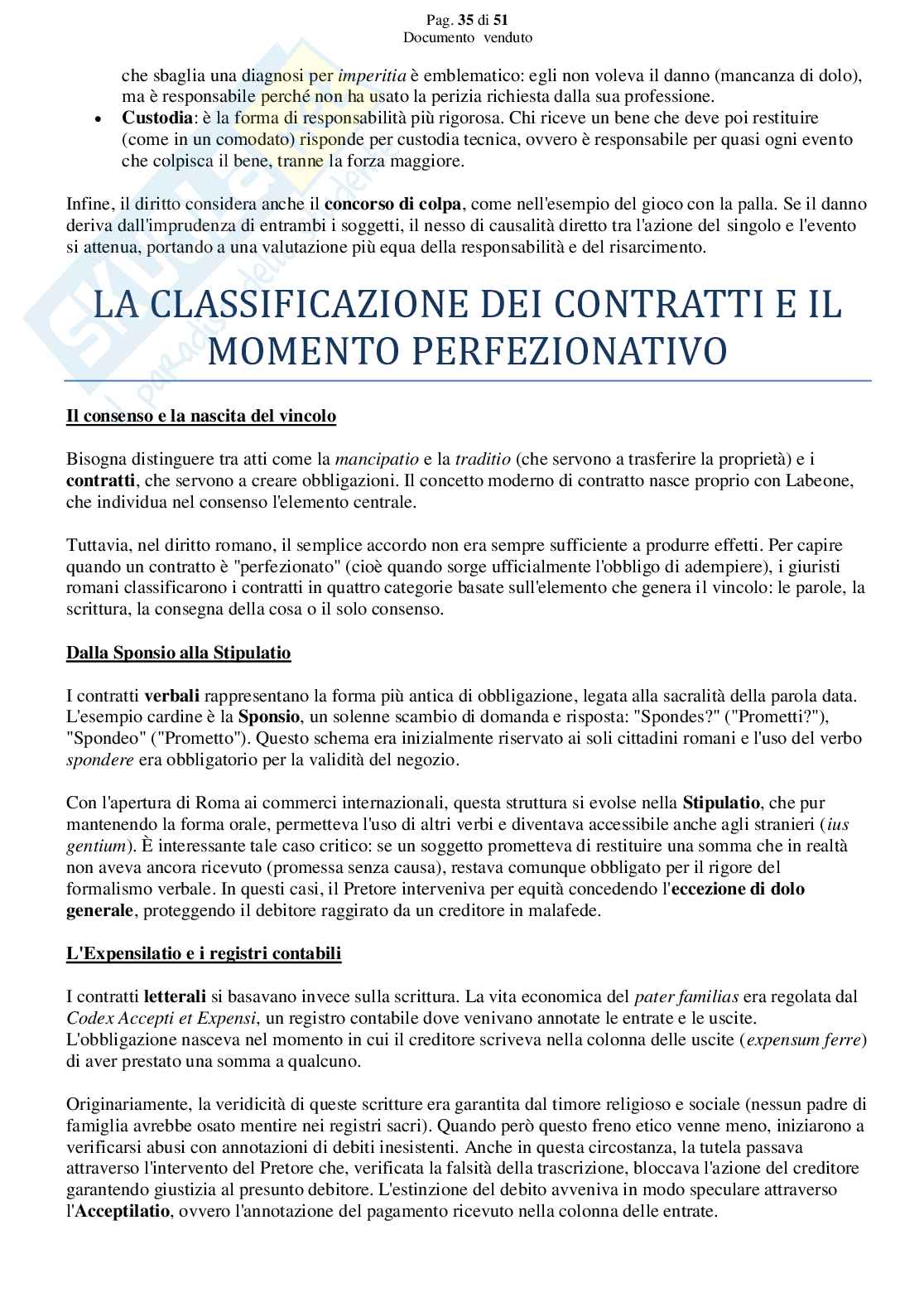 Riassunto esame Diritto romano, Prof. Frunzio Marina, libro consigliato Manuale di diritto privato romano , Marrone Pag. 36