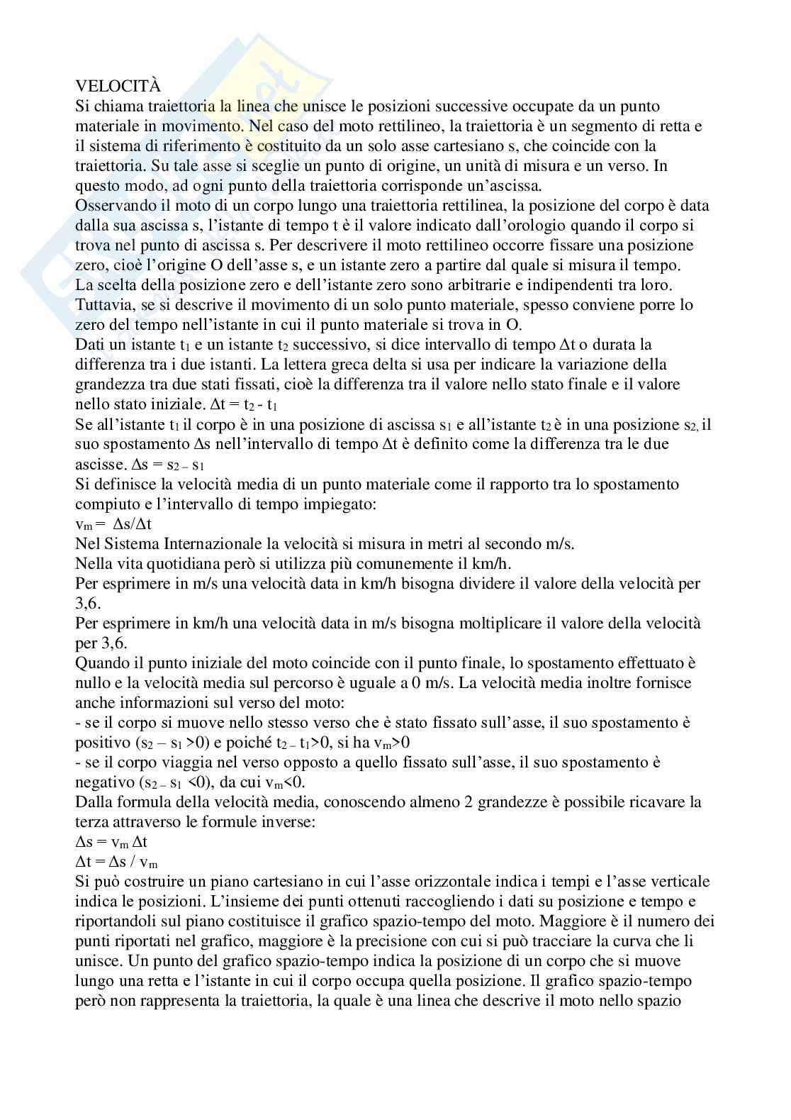 Materiale orale Fisica  Pag. 1