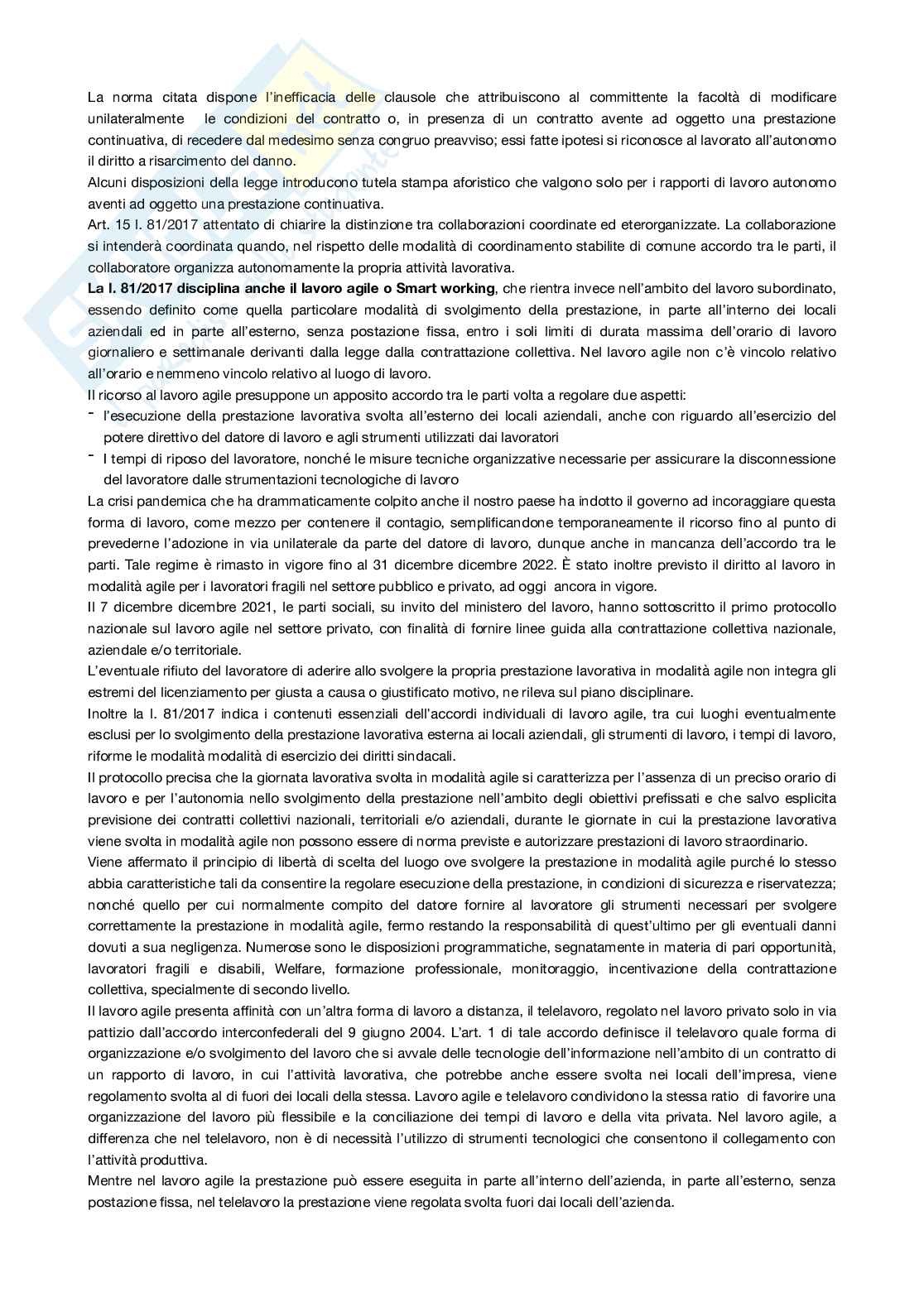 Riassunto esame Diritto del lavoro, Prof. Topo Adriana, libro consigliato Diritto del lavoro , Mariella Magnani  Pag. 56