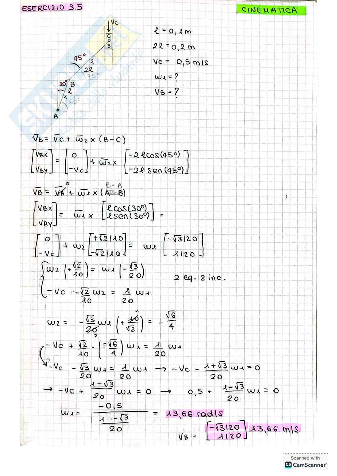 Esercizi di Fondamenti di Meccanica teorica e applicata Pag. 2
