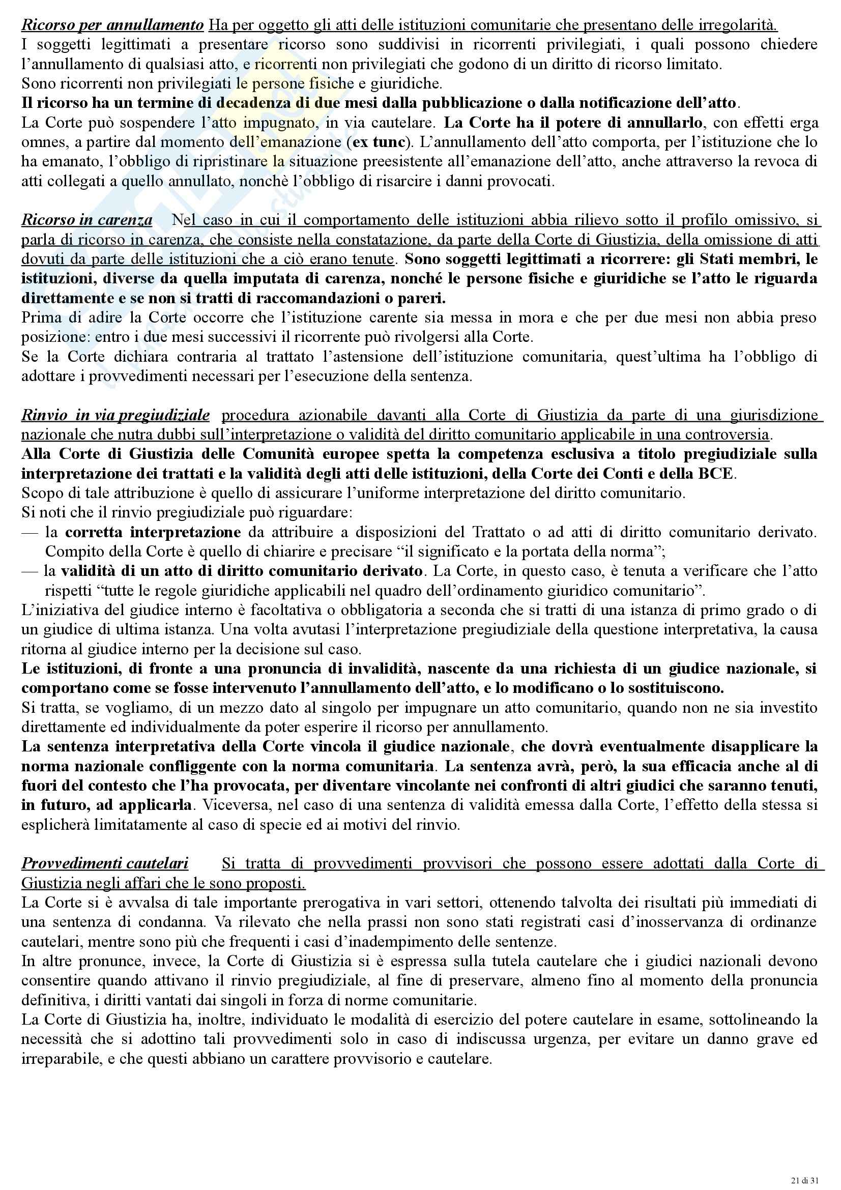 Diritto dell'Unione Europea - concetti e principi Pag. 21