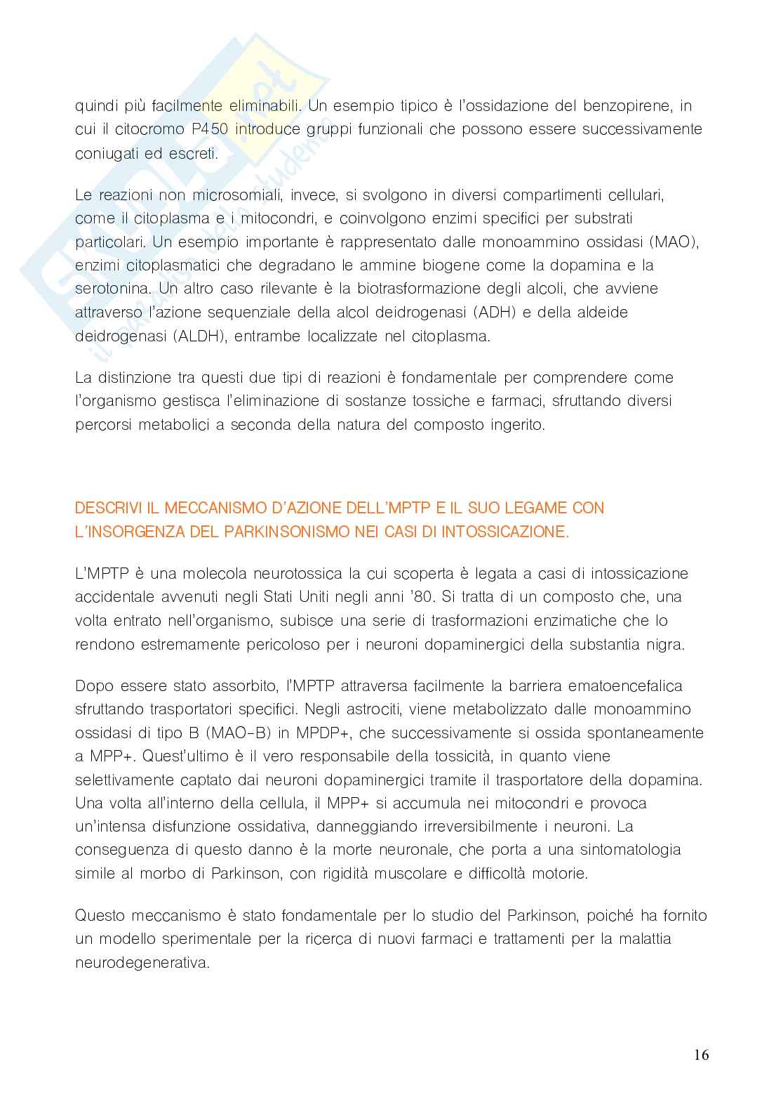 Domande e risposte Tossicologia Pag. 16