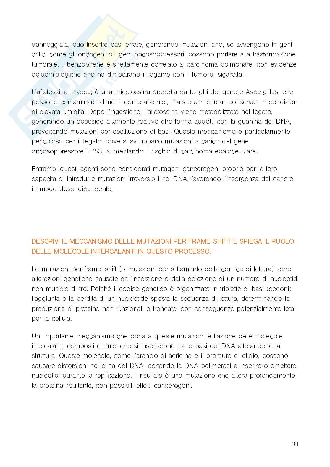 Domande e risposte Tossicologia Pag. 31