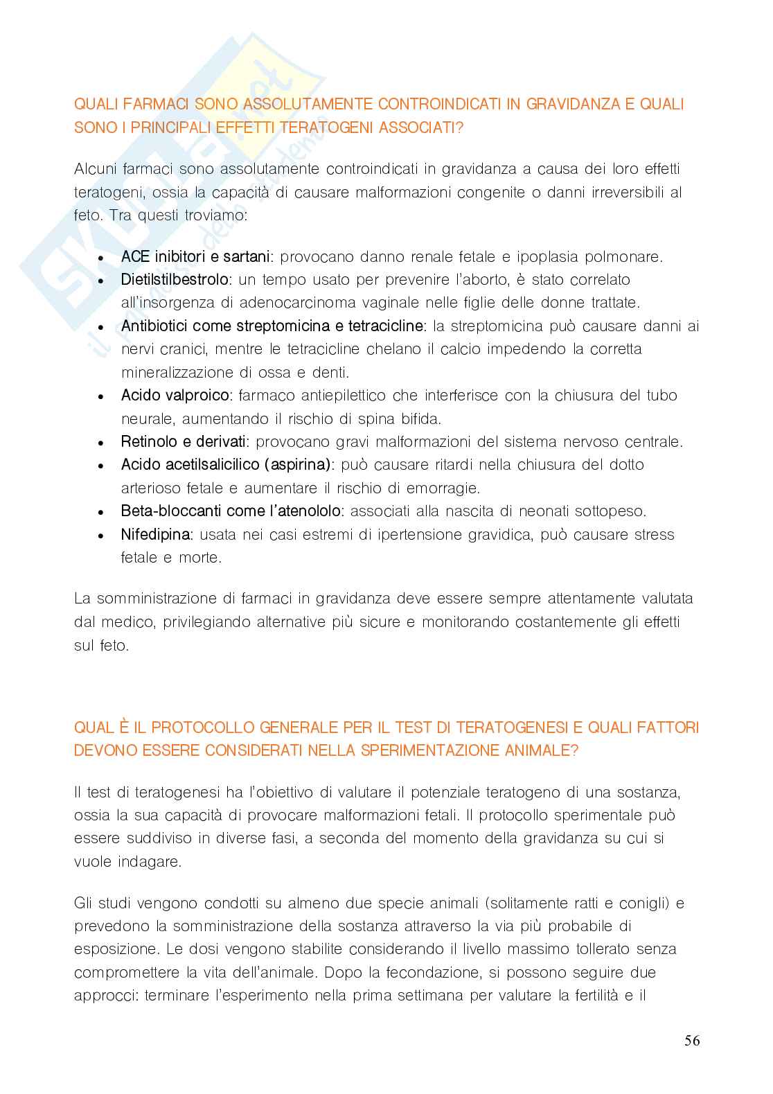 Domande e risposte Tossicologia Pag. 56