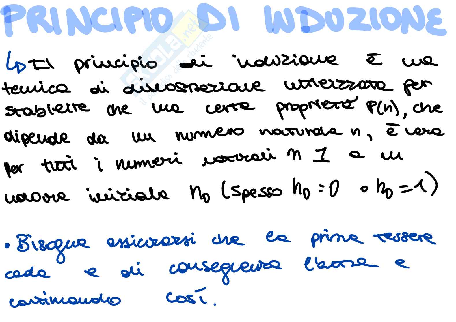 Principio di induzione e successioni  Pag. 1