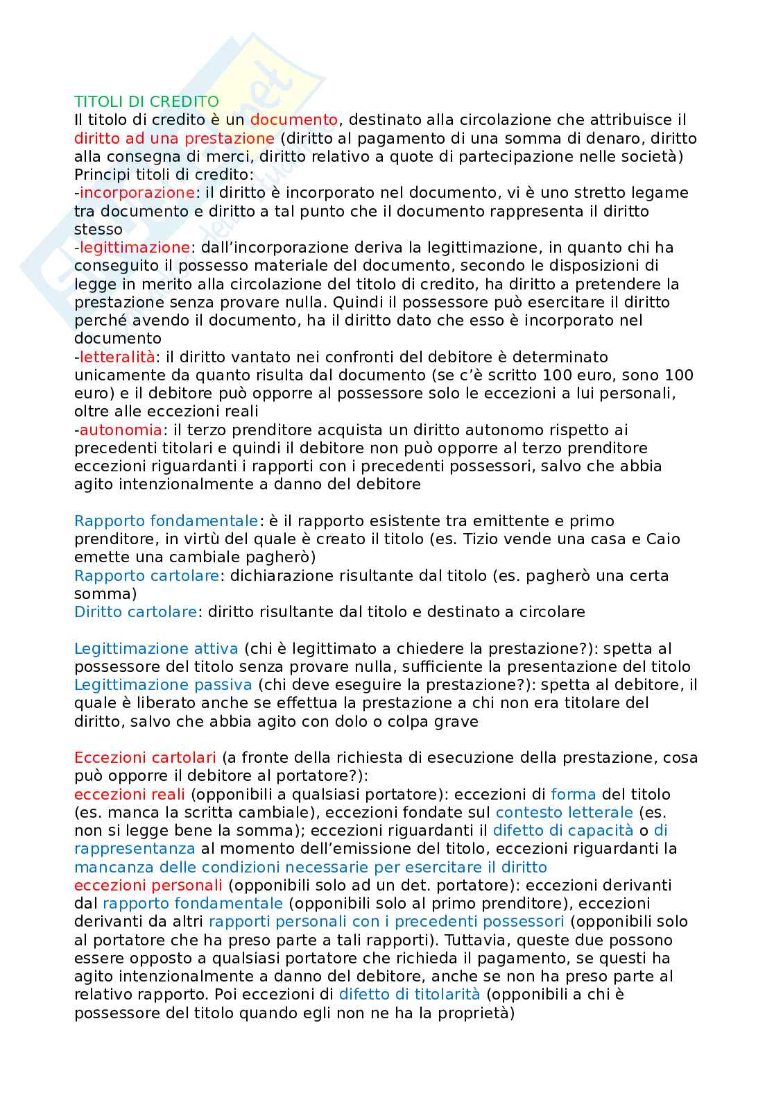 Appunti Diritto commerciale Pag. 41