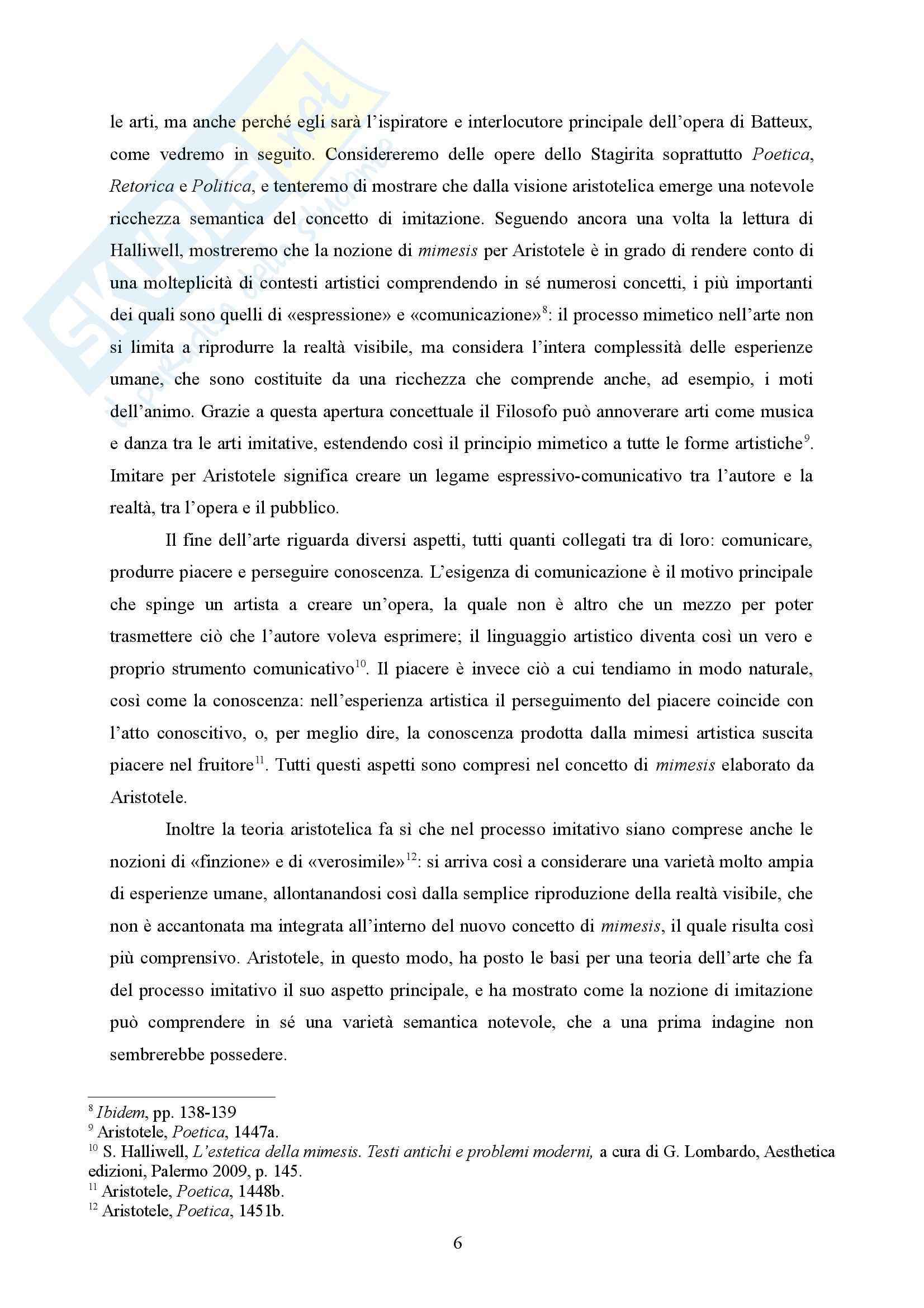 Charles Batteux: arte e imitazione, Estetica Pag. 6
