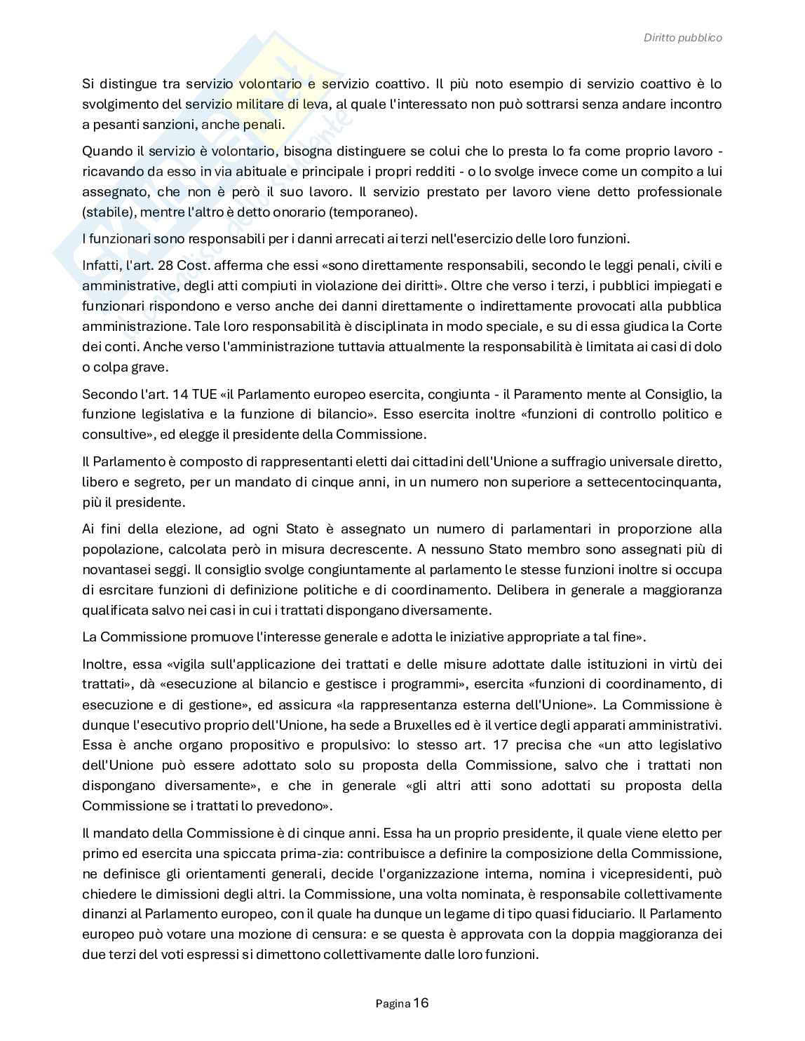 Riassunto esame Diritto pubblico, Prof. Carnaghi Andrea, libro consigliato Lineamenti di diritto pubblico, Falcon Pag. 16