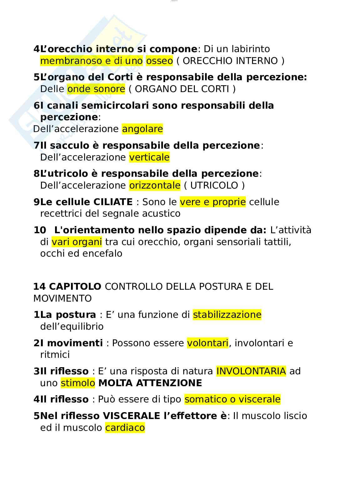 Paniere esame Fisiologia applicata allo sport Pag. 11