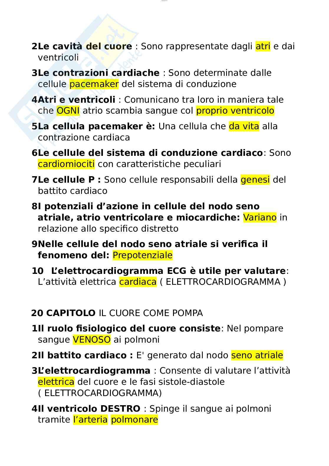 Paniere esame Fisiologia applicata allo sport Pag. 16
