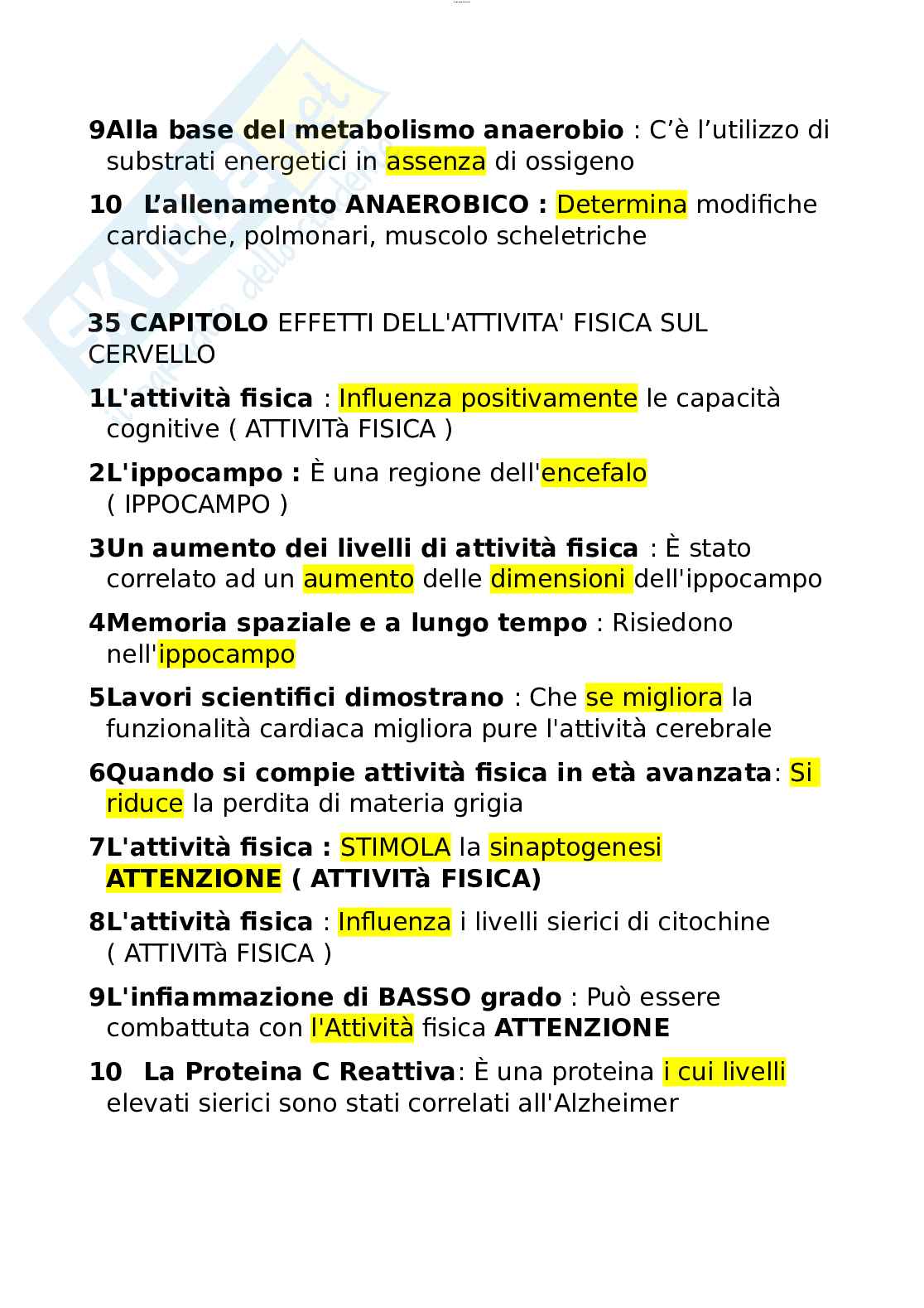 Paniere esame Fisiologia applicata allo sport Pag. 36