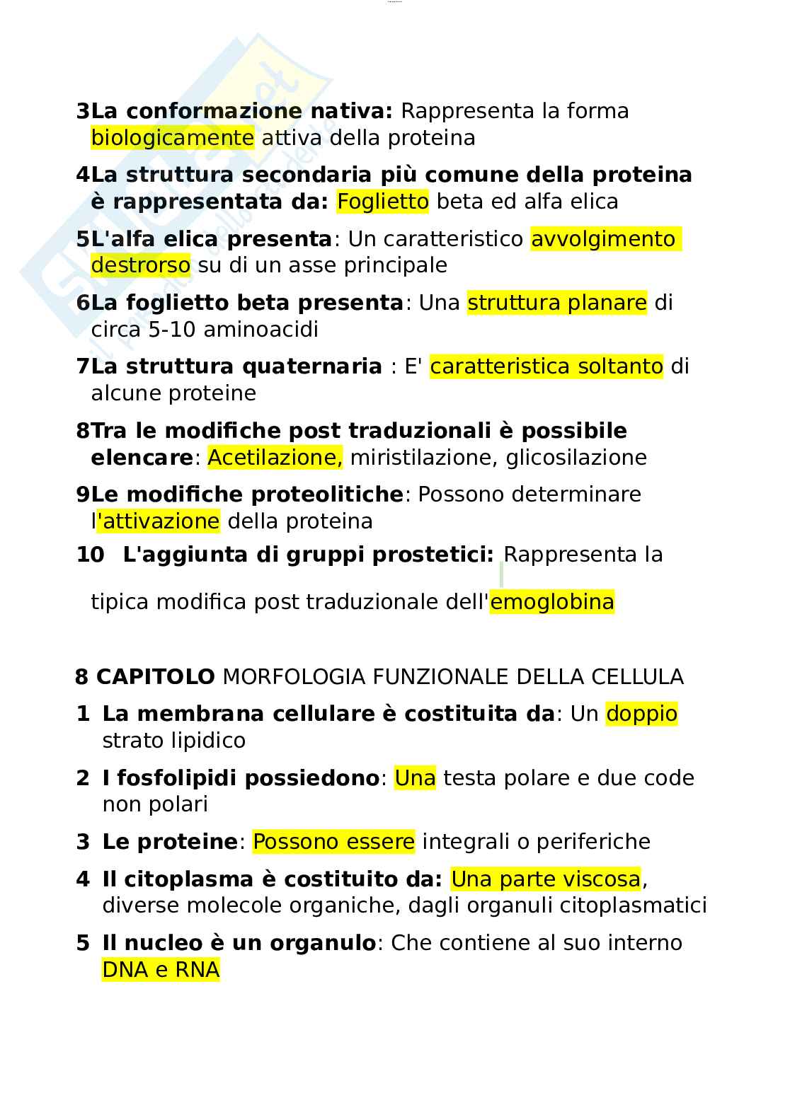 Paniere esame Fisiologia applicata allo sport Pag. 6