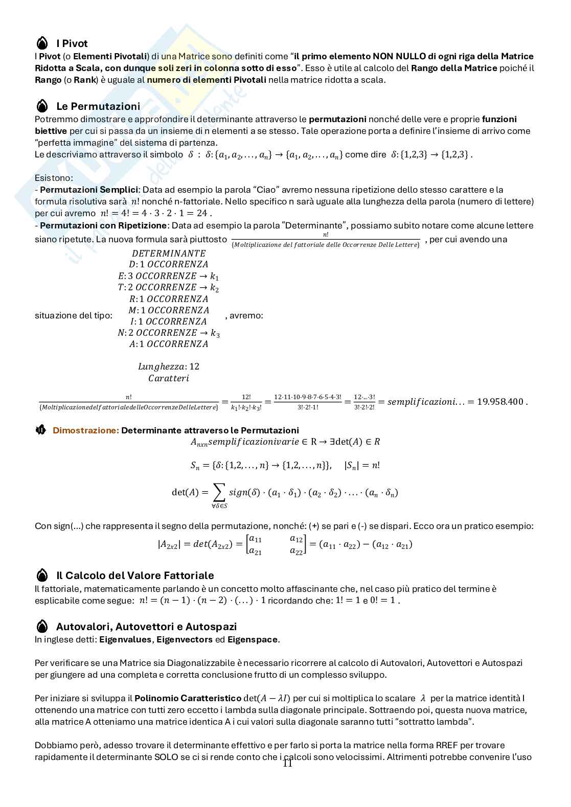 Domande e risposte dai professori per affrontare l'orale di Algebra lineare e matematica discreta Pag. 11