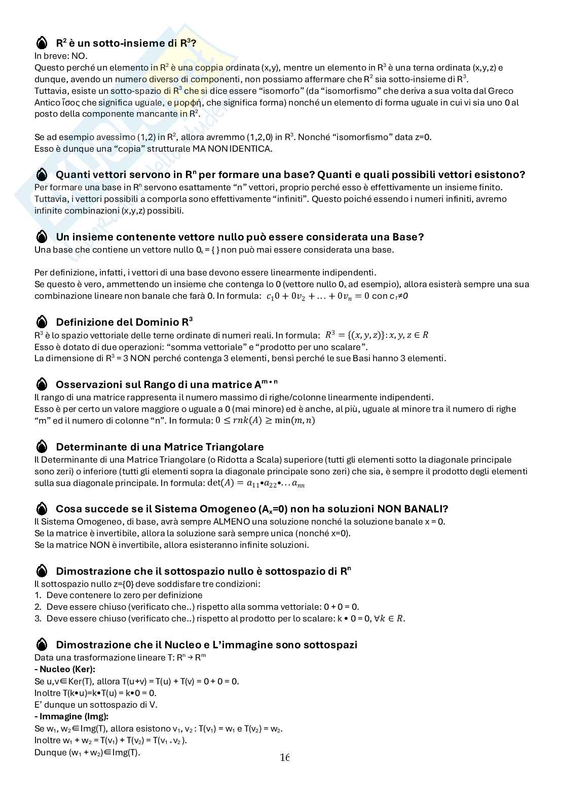 Domande e risposte dai professori per affrontare l'orale di Algebra lineare e matematica discreta Pag. 16
