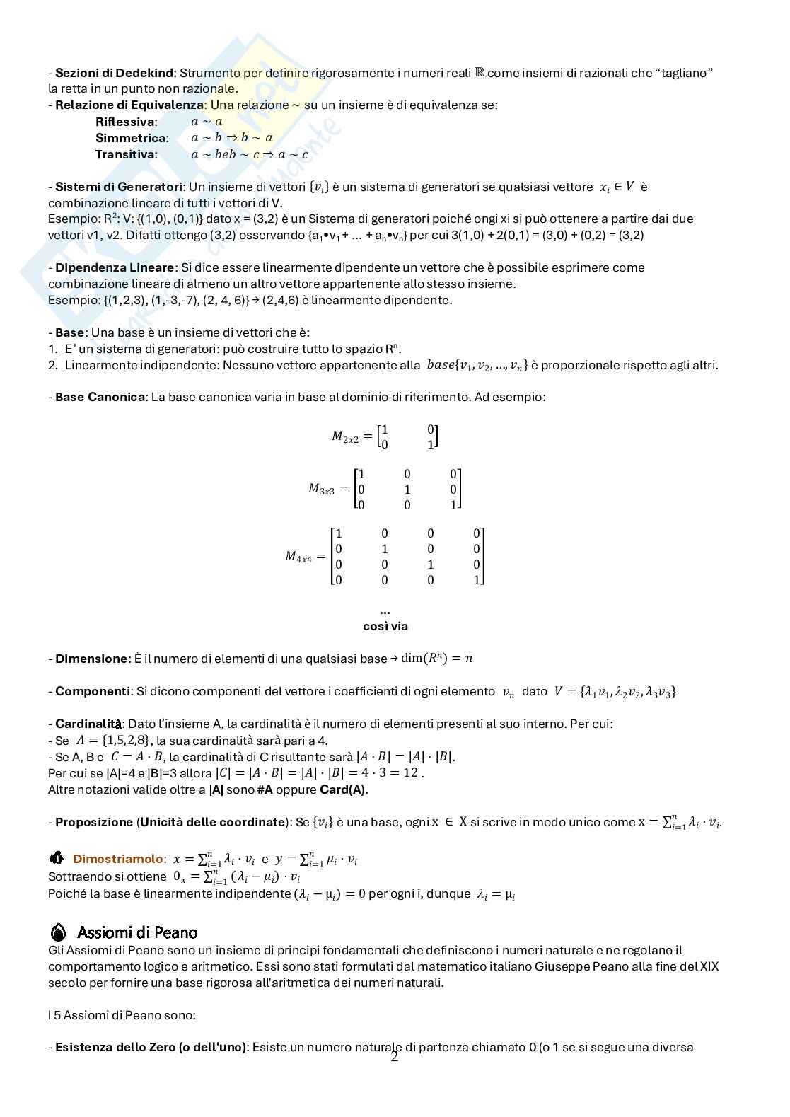 Domande e risposte dai professori per affrontare l'orale di Algebra lineare e matematica discreta Pag. 2